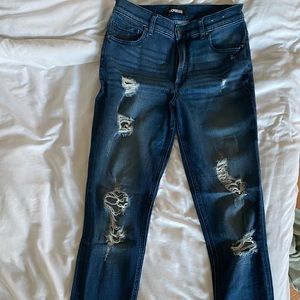 Express stretch high rise ankle jeans size 6